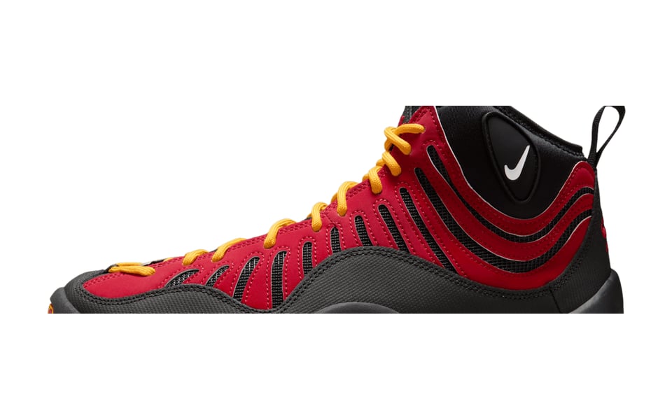 Nike Air Bakin High SP Black and Varsity Red