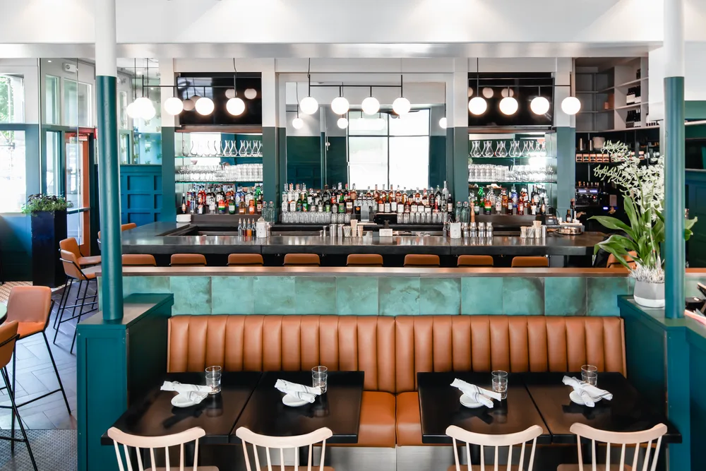 Bar and dining room at Black Lamb