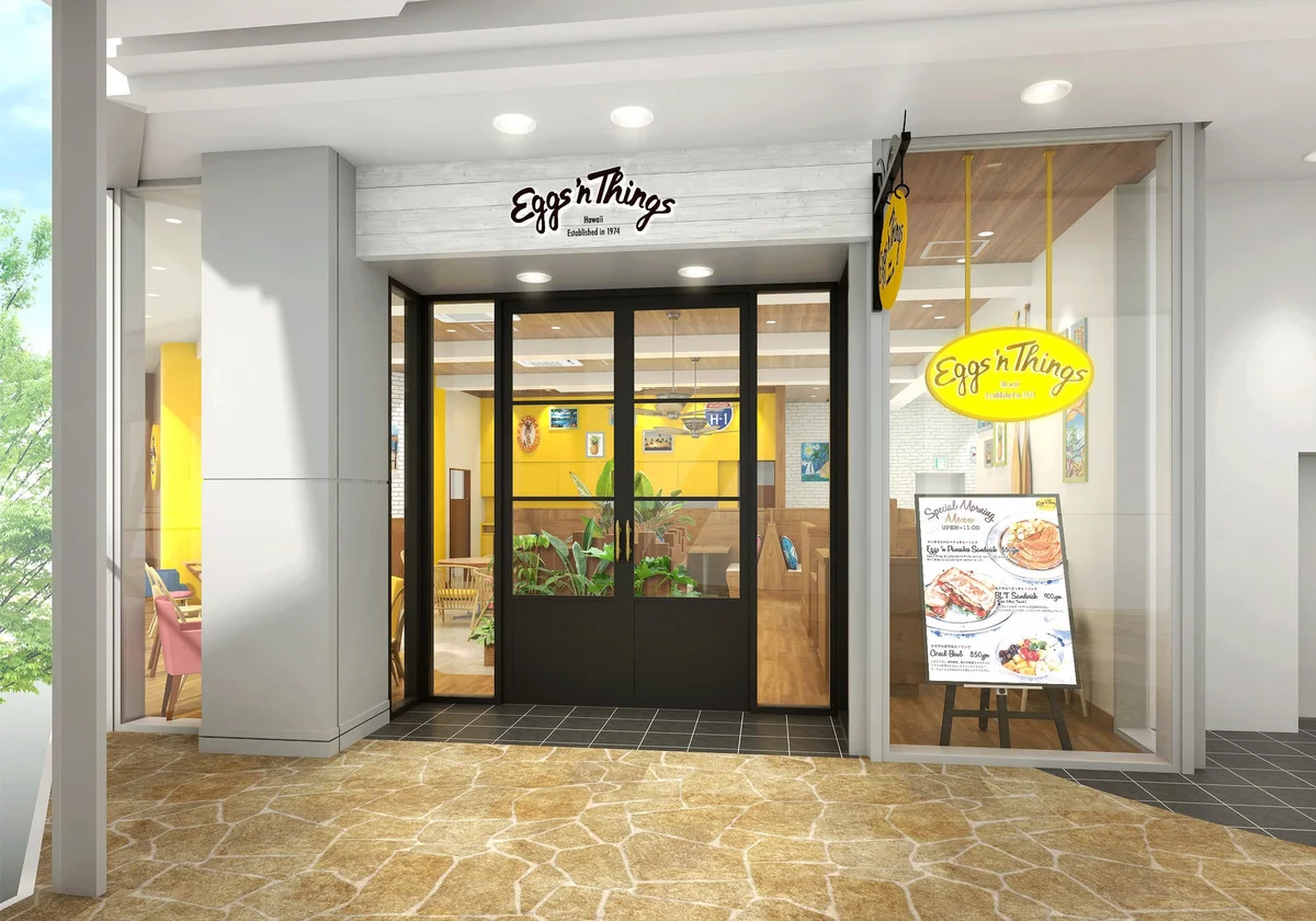 Eggs ’n Things — Canal City Hakata — Canal City Hakata launch photograph; verify caption before use