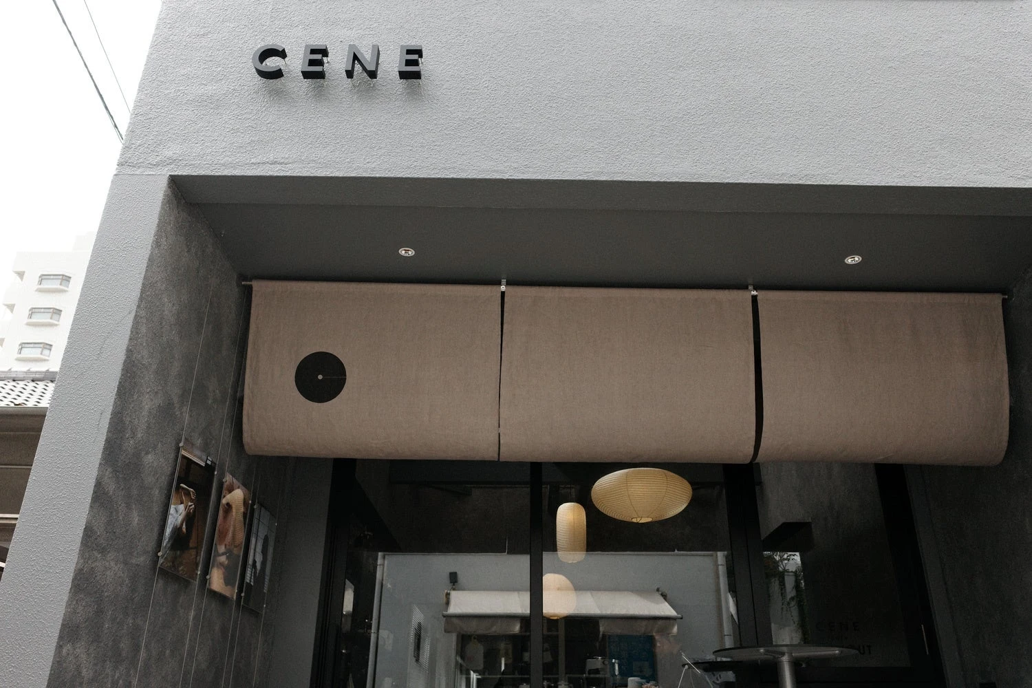 CENE STORE & CAFE FUKUOKA — Exact Fukuoka branch renewal gallery, October2026; operator photo. Food presentation illustrative.